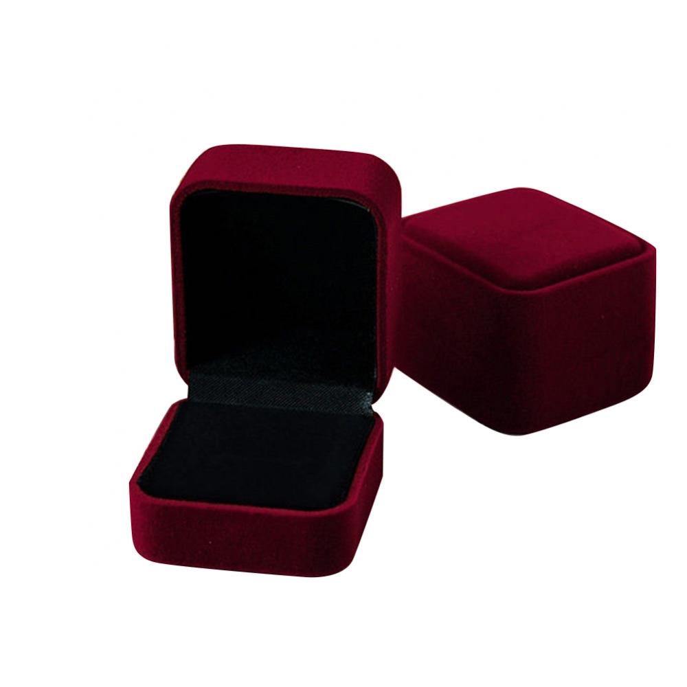 Rings Box Velvet Jewelry Box Display Holder Ring Earrings Necklace Bracelet Soft Organizer Case Wedding Jewelry Packaging Box