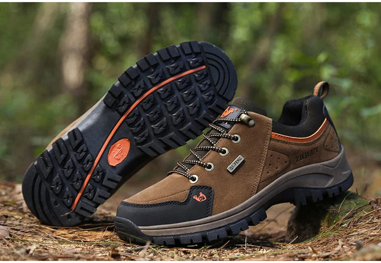 High Quality Outdoor Walking Sneakers Rubber Sole Suede Leather Men Hiking Shoes Durable Leather Climbing Shoes Zapatillas 36-47