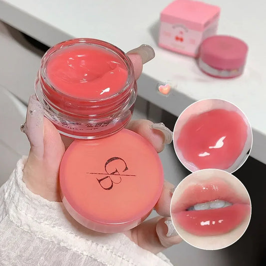 Heallor Canned Jam Lip Gloss Gege Bear Jam Lip Honey Moisturizing and Shiny Mirror Non Sticky Makeup Lip Glaze
