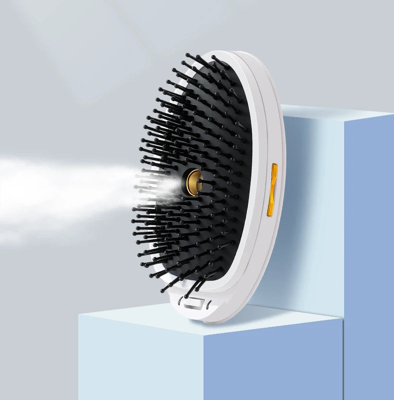 Hair Smoothing Straightening Brush Spray Steam Scalp Massage Comb Electric Ionic Household Hair Styler Tool for Frizzy Dry Hair