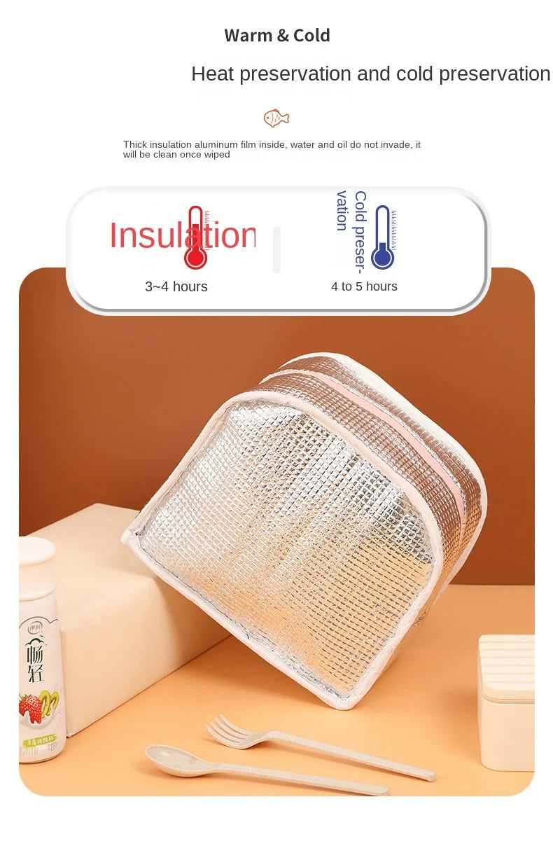 Kawaii Portable Fridge Thermal Bag Women Children's School Thermal Insulated Lunch Box Tote Food Small Cooler Bag Pouch