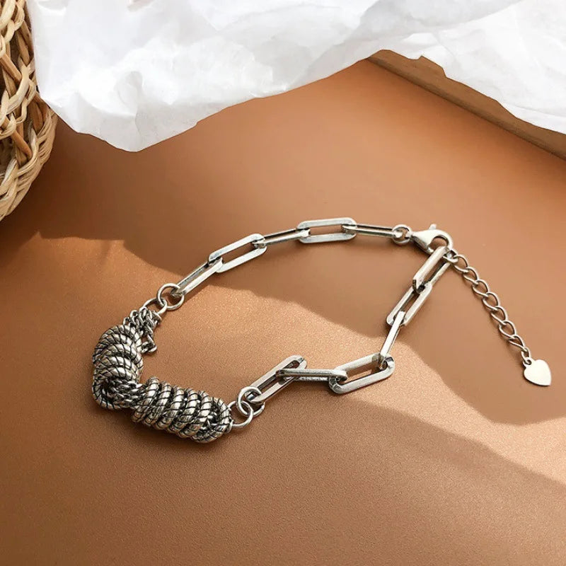 Gold Color Bracelet Set of Four Stainless Steel Sequins Rhinestone Bracelet Combination for Women Chain Bracelet Jewelry Gifts