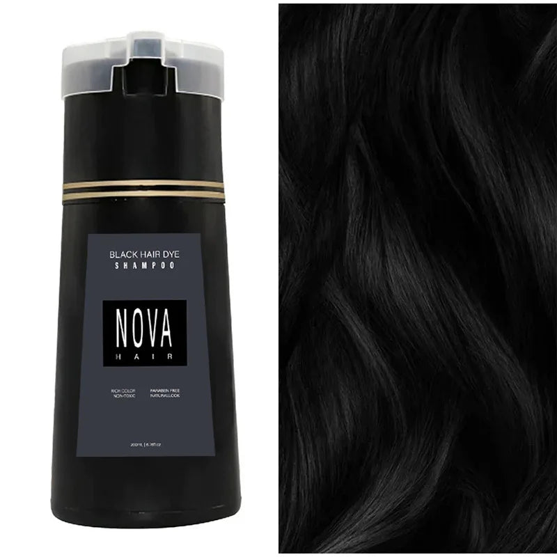 3 IN 1 Hair Dye Shampoo Natural Non-irritating Clean Nourish Dye Shampoo Instant Coloring Cover White Grey Hair Care Product