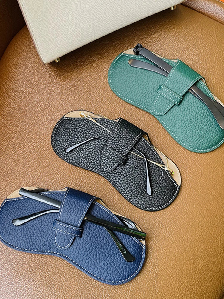 Glasses Case Women Leather Soft Glasses Bag Fashion Portable Sunglasses Box Bag Accessories Eyeglasses Case Sunglasses Box