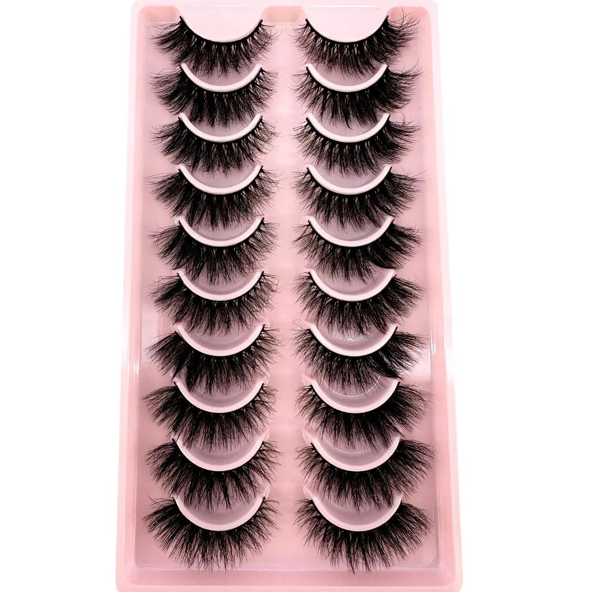 10Pairs 3D Mink Lashes Natural Wispy Mink Eyelashes 5DFluffy Cat Eye False Eyelashes Extension Makeup Eyelashes Beauty Fake Lash