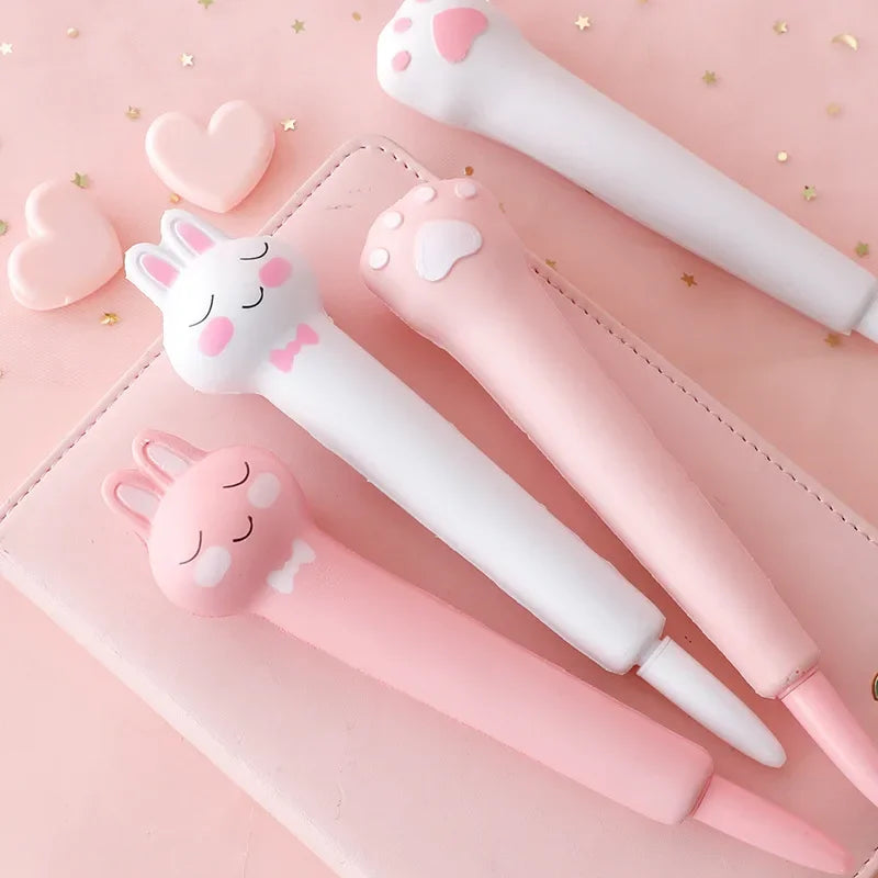 Slow Rebound Decompression Neutral Pens Kawaii Antistress Squeeze Needle Pens Stress Relief Writing Pens for Kid Sttaionery