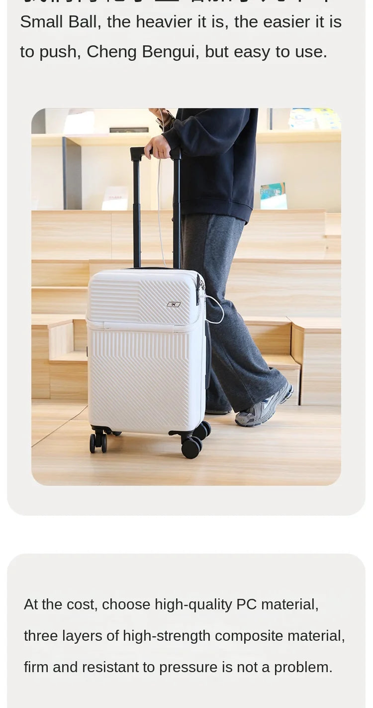 Travel Suitcase Carry on Luggage Cabin Rolling Luggage Trolley Password Suitcase Bag with Wheels Business Lightweight Luggage