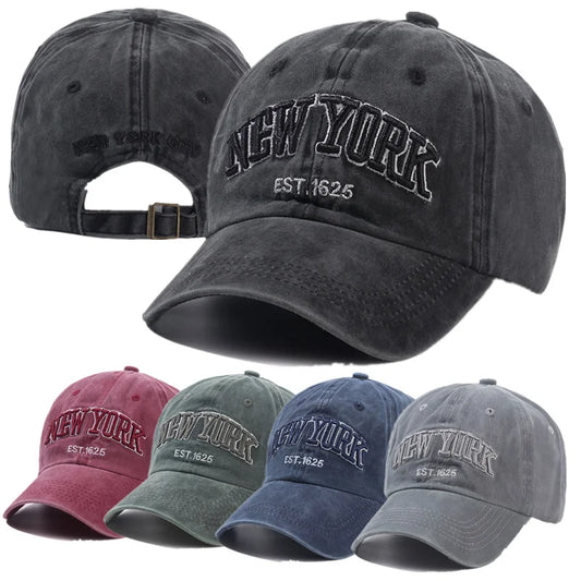 2024 New York Washed Cotton Cap For Men Women Gorras Snapback Caps Baseball Caps Sun protection Casquette Dad Hat Outdoors Cap