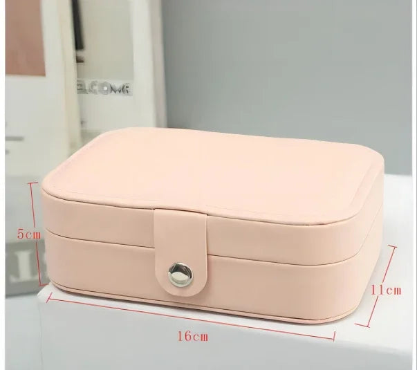 2024 Portable Jewelry Box Jewelry Organizer Display Travel Jewelry Case Boxes Button Leather Storage Zipper Jewelers