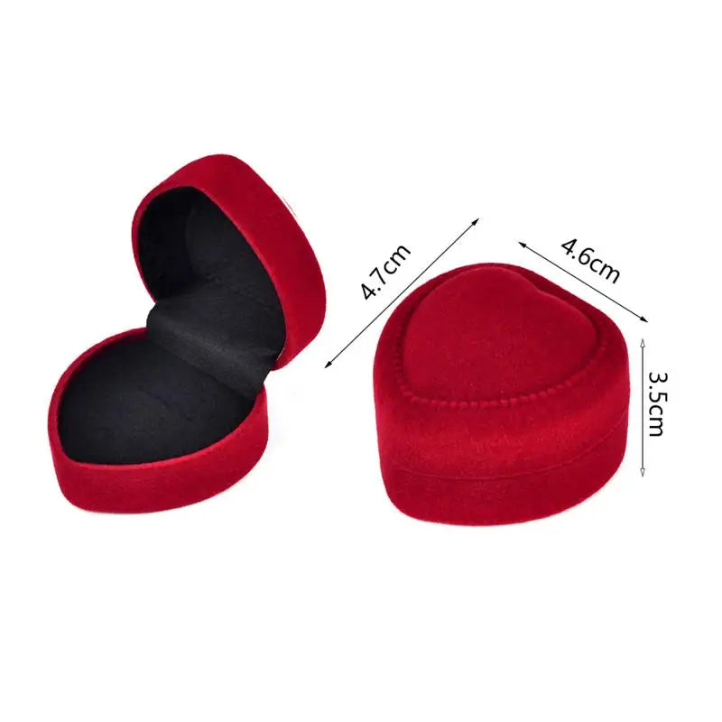 High Quality Velvet Jewelry Packaging Box Portable Small Jewelry Organizer Display Wedding Ring Box Exquisite Packaging Gift
