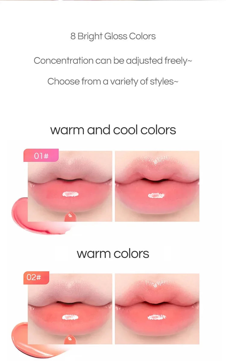 Heallor Canned Jam Lip Gloss Gege Bear Jam Lip Honey Moisturizing and Shiny Mirror Non Sticky Makeup Lip Glaze