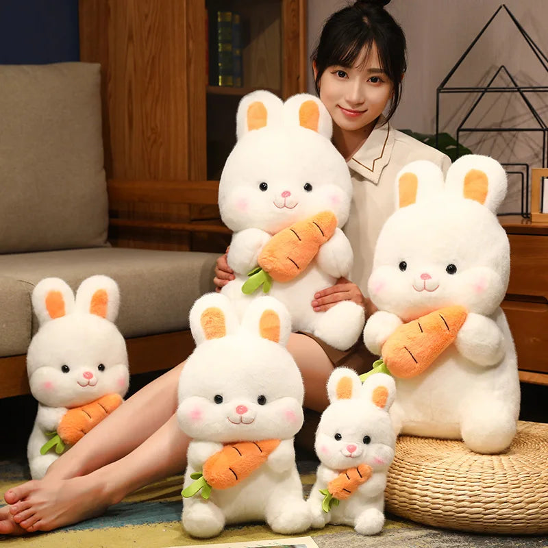 26-50cm Kawaii Carrot Rabbit Plush Toy Stuffed Creative Baby Cuddly Bunny Plushie Doll For Kids Girls Lovely Birthday Gift