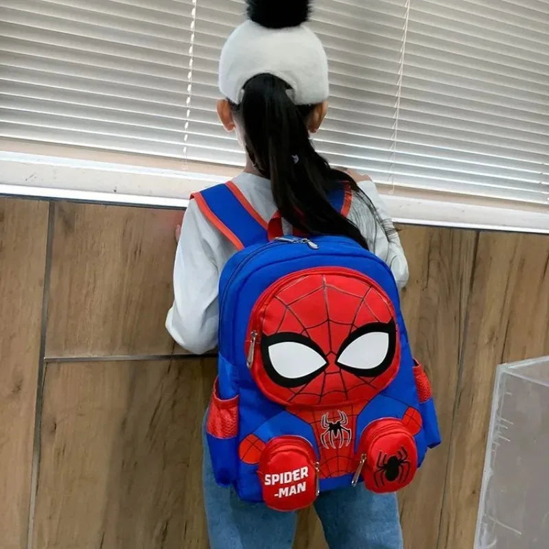 Spiderman Backpacks Super Heroes Student School Bag Cartoon 3d Stereo Kindergarten Backpack Children's Travel Bag Birthday Gift