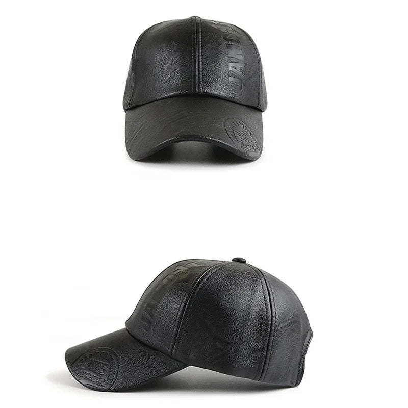 Fashion Men PU Leather Beret Autumn Winter Visor Flat Cap Thicken Warm Hat Berets Vintage England Newsboy Caps Higher Quality