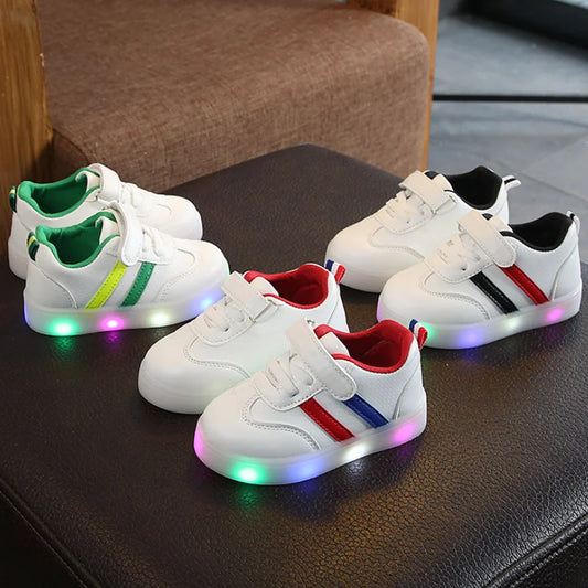 Kid Tennis 2024 Spring and Autumn Children LED Sneakers Boys Glowing Shoes Kids Baby Girls Toddler Shoes with Light Up Luminous