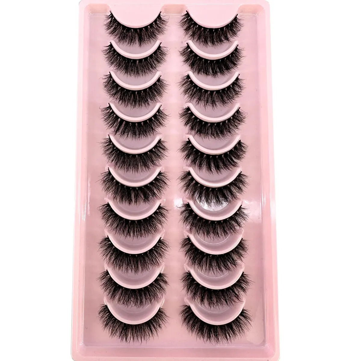 10Pairs 3D Mink Lashes Natural Wispy Mink Eyelashes 5DFluffy Cat Eye False Eyelashes Extension Makeup Eyelashes Beauty Fake Lash