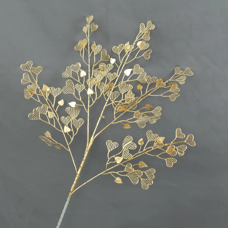 Golden Artificial Plants Eucalyptus Maple Leaf 2023 Christmas Decoration For Home Living Room Wedding Party Flower Arrangement