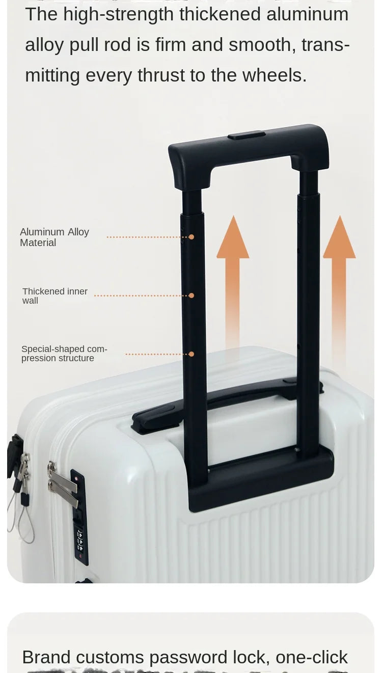 Travel Suitcase Carry on Luggage Cabin Rolling Luggage Trolley Password Suitcase Bag with Wheels Business Lightweight Luggage