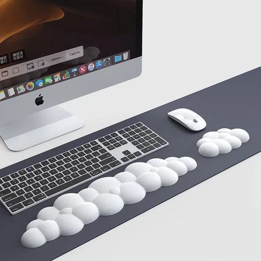 Cloud Shape Wrist Rest Pad Anti-Slip Desk Mat Memory Foam Palm Rest Ergonomic Mouse Pad Typing Wrist Rest Office Accessories