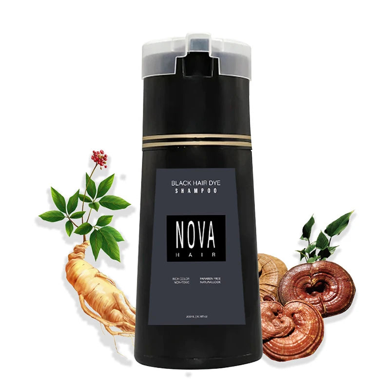 3 IN 1 Hair Dye Shampoo Natural Non-irritating Clean Nourish Dye Shampoo Instant Coloring Cover White Grey Hair Care Product