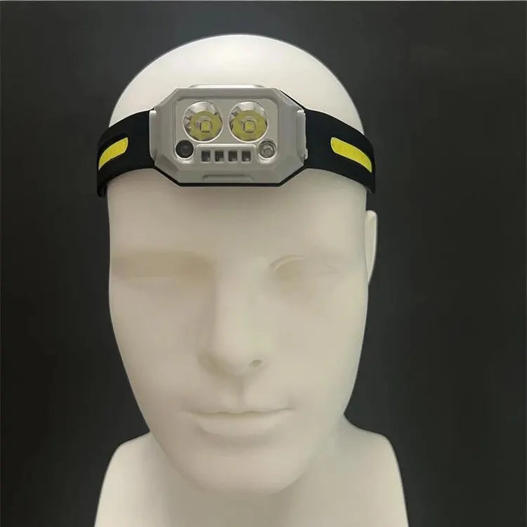 2023 New Strong Light 1000 Lumens COB 270 Wide Beam Silicone Lightweight Sport Headlamp For Running Hiking Camping Cycling