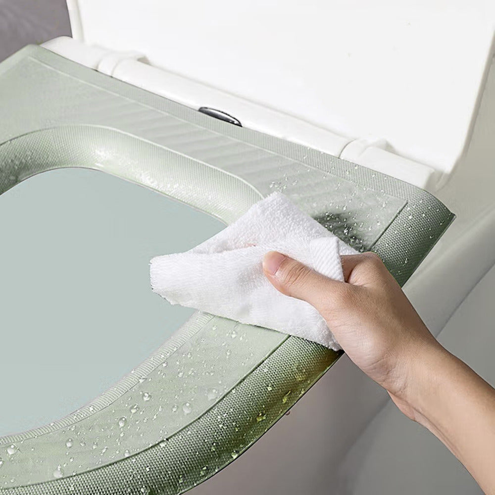 Washable Toilet Seat Cover Waterproof Sticker Foam Toilet Lid Cover Portable Silicone Toilet Cup Covers Bathroom Accessories