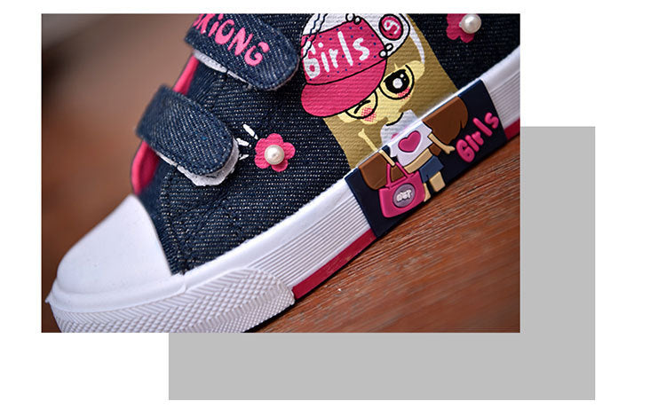 Children's Canvas Shoes Soft Bottom Fashion Kids Casual Sports Running Shoe Non-slip Breathable Toddler Flat Sneakers 21-38 Size