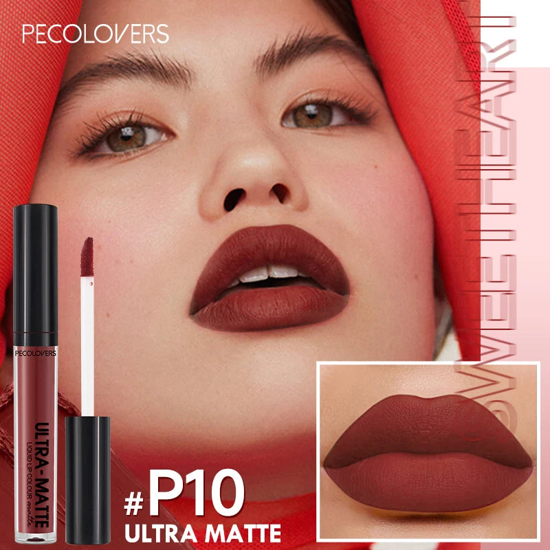 Waterproof Nude Lip Gloss Lasting Velvet Matte Liquid Lipstick Moisturizing Non-stick Cup Lip Glaze Lip Makeup Cosmetic