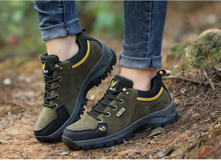 High Quality Outdoor Walking Sneakers Rubber Sole Suede Leather Men Hiking Shoes Durable Leather Climbing Shoes Zapatillas 36-47