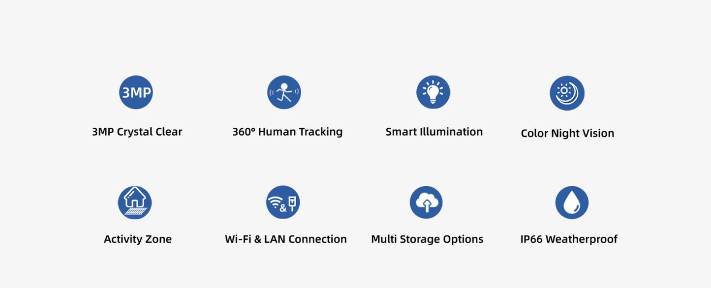 IMILAB Global Wifi Smart Outdoor Camera EC5 EC3 lite 2K Video Surveillance Floodlight Night Vision 360° Tracking For Mi Home APP
