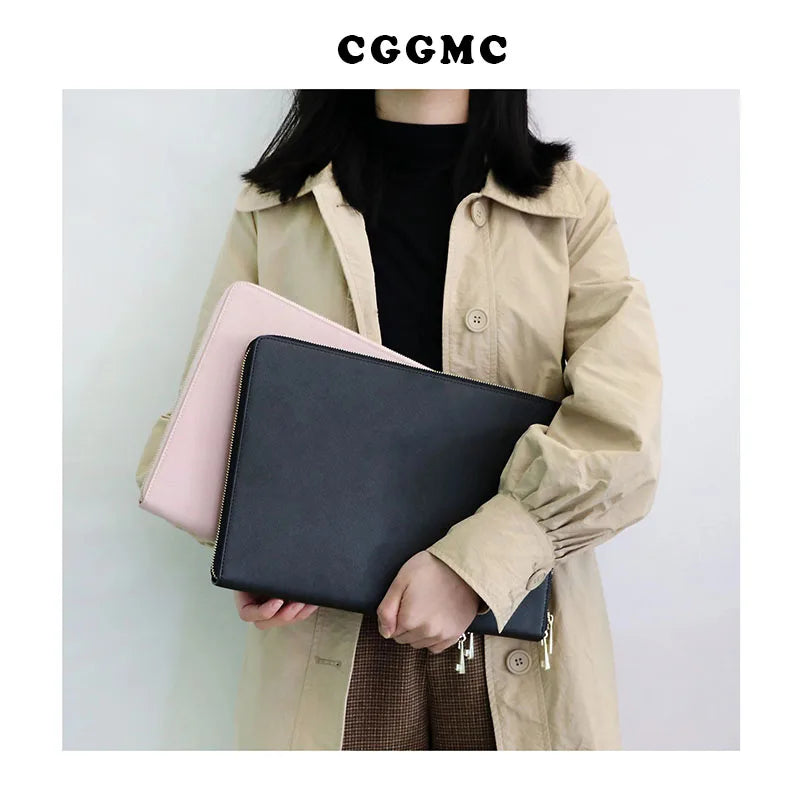 Free Customized Letters Laptop Bag For Macbook 13inch Computer Crocodile Pattern Pu Leather Briefcase Saffiano Travel Pouch