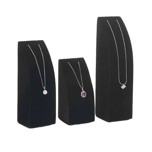 Black Velvet Necklace Pendant Display Organizer Holder Display Stand For Counter Jewelry Display Rack Window Display