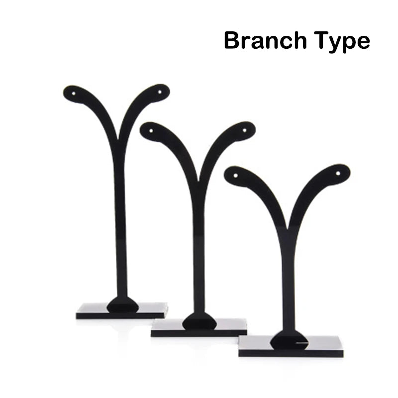 3PCS Black Acrylic Creative Earring Organize Holder Earring Display Stand Jewelry Display Storage Rack Case