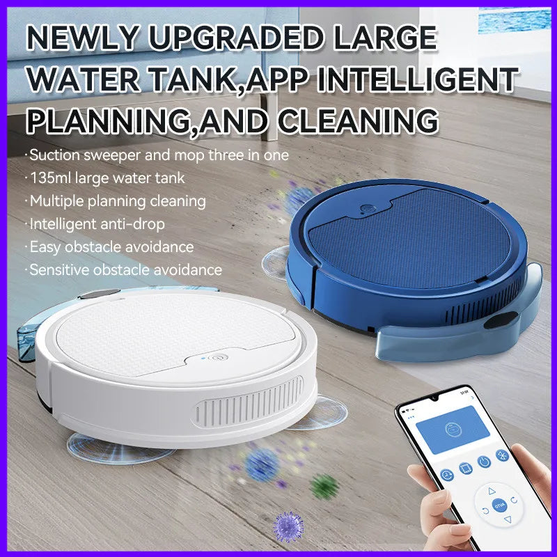 Super Quiet 3 In 1 Smart Sweeping Robot APP Upgrad Remote Control Mopping Vacuuming Sweeper For Home Office Cleaning Tool