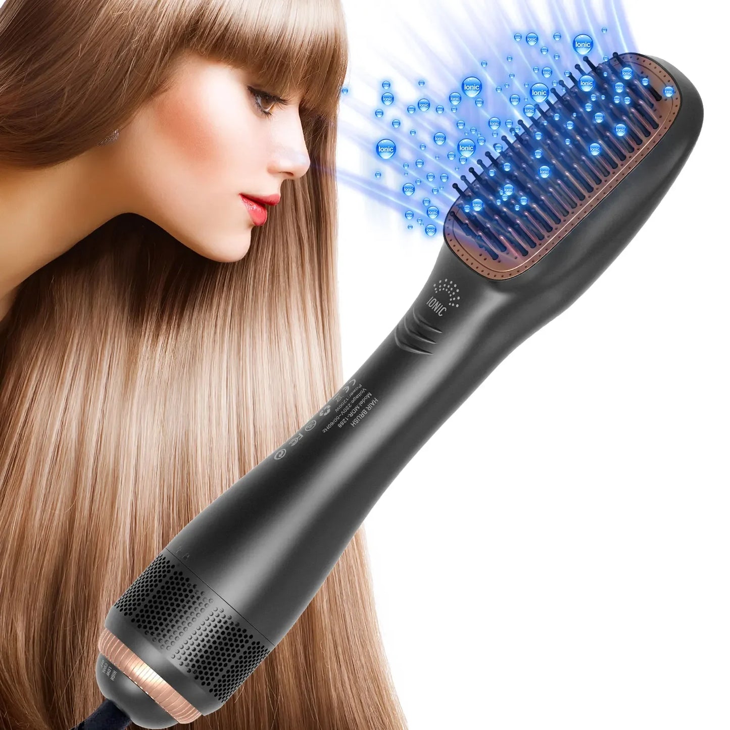 3 In 1 Hairdryer Brush Overheating Protection Negative Ion Hair Straightener Fast Heating Lightweight Hair Straightening Tool