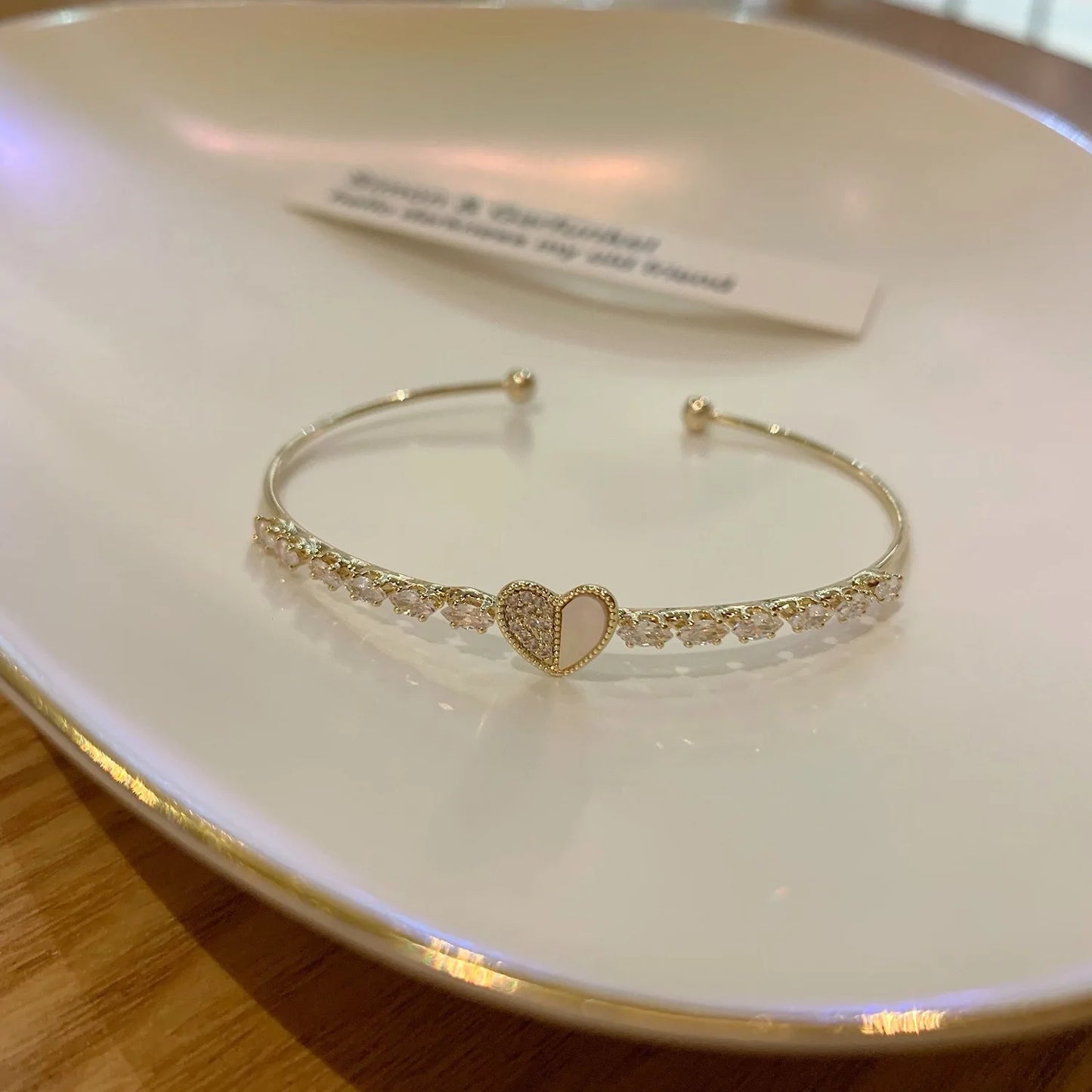 Gold Color Bracelet Set of Four Stainless Steel Sequins Rhinestone Bracelet Combination for Women Chain Bracelet Jewelry Gifts