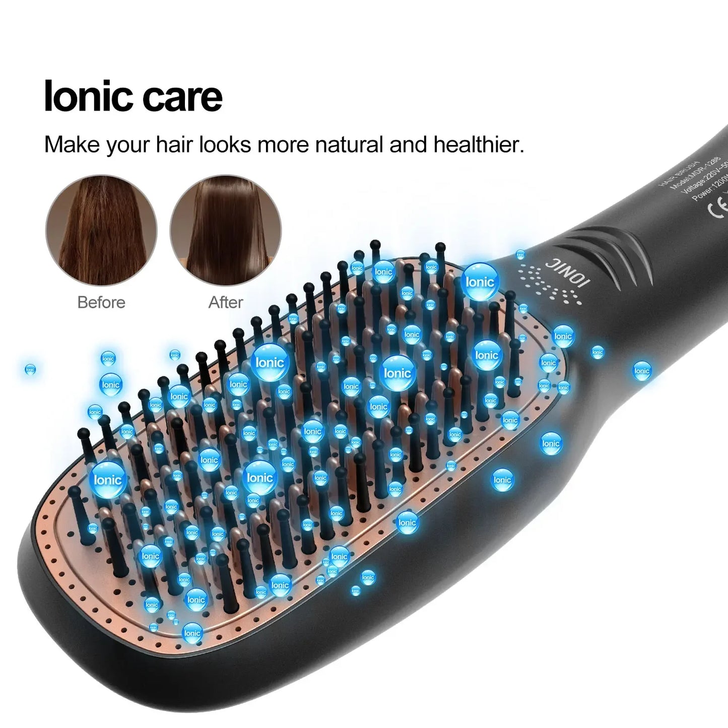 3 In 1 Hairdryer Brush Overheating Protection Negative Ion Hair Straightener Fast Heating Lightweight Hair Straightening Tool