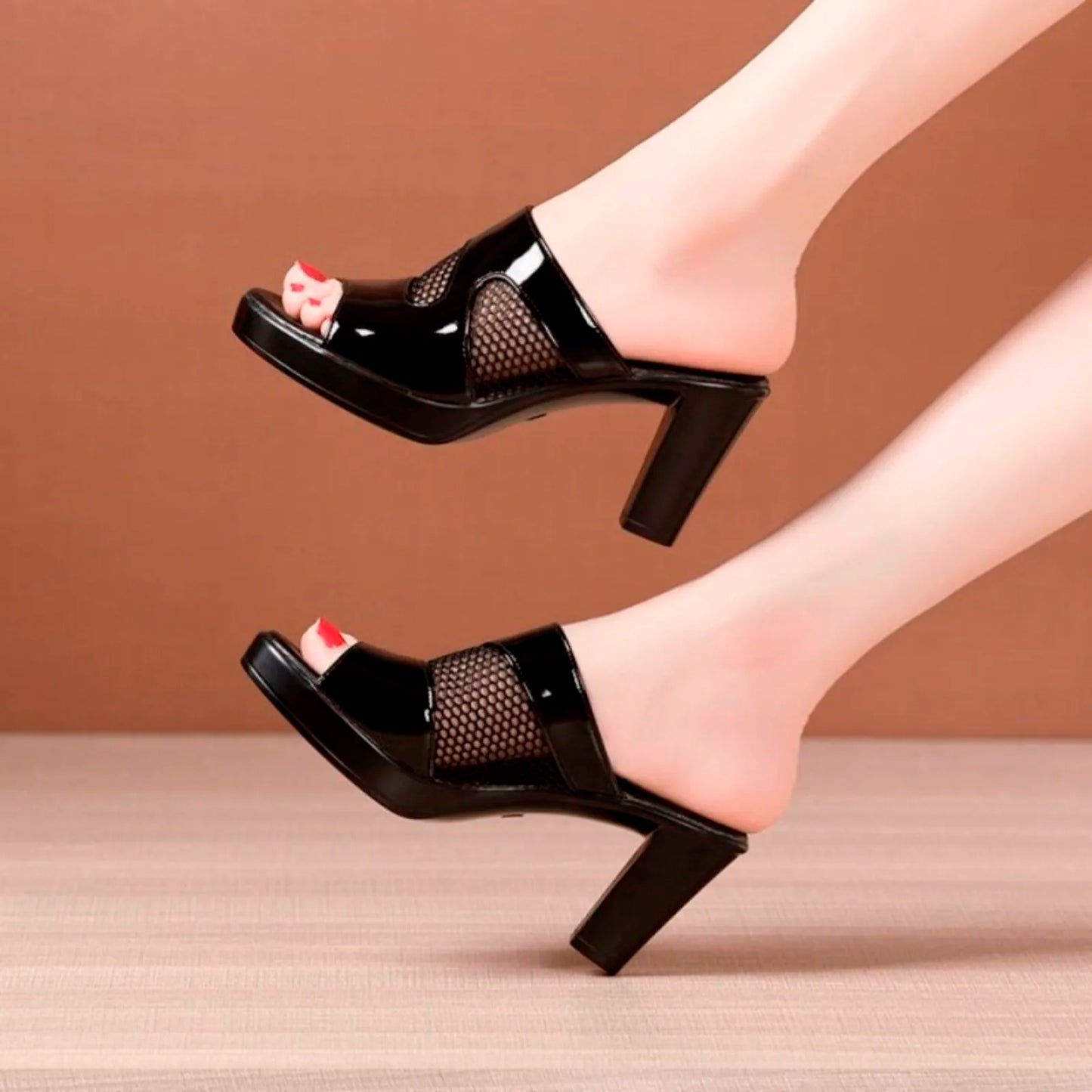 Summer New Thick Heeled Slippers Women Sexy High Heeled Sandals Fish Mouth Casual Women's Shoe Beachwear Open Toe Sandals Ladies