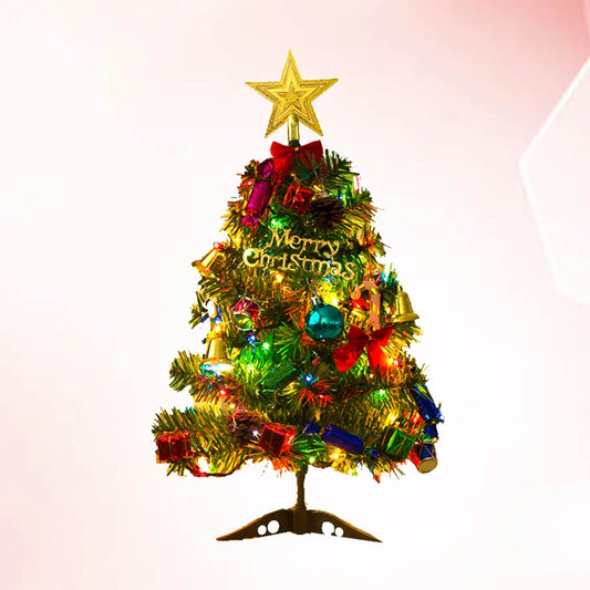 50 Cm Holiday Tabletop Trees Christmas Desktop Artificial LED Decorate Nativity