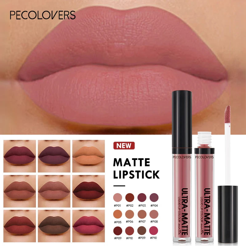 Waterproof Nude Lip Gloss Lasting Velvet Matte Liquid Lipstick Moisturizing Non-stick Cup Lip Glaze Lip Makeup Cosmetic