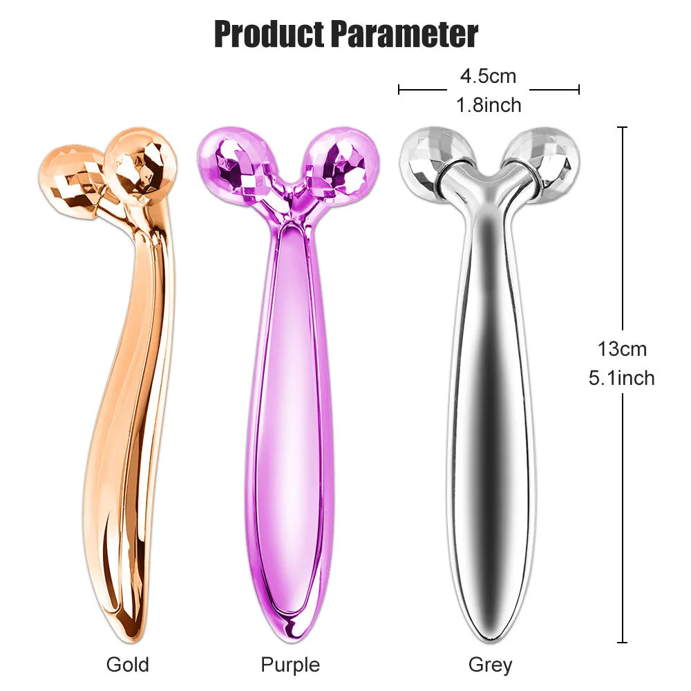 3D Roller Massager Y Shape 360 Rotate Thin Face Body Slimming Shaping Muscles Relaxation Wrinkle Remover Facial Massager Tools
