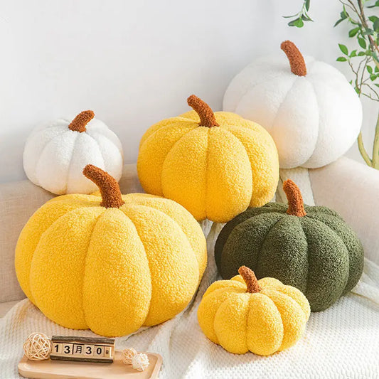 1pc Cute Pumpkin Throw Cushion Filled With Fluffy Plush Toys Soft Halloween Pumpkin Decoration Throw Pillow Home Decor Party