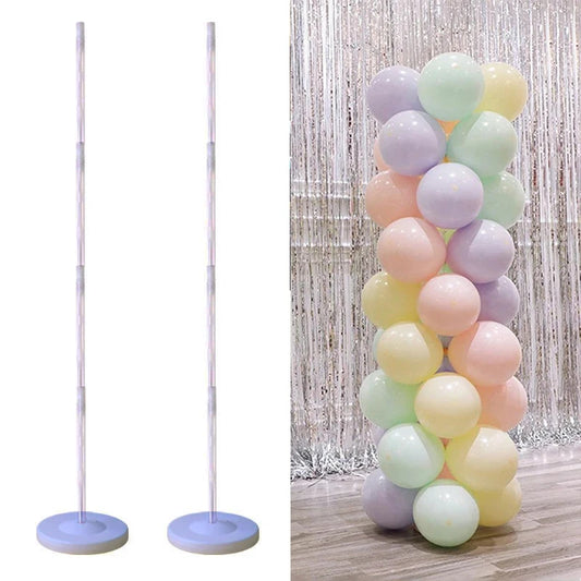 2 Set 120CM Four Pillar Balloon Bracket Balloon Table Float Party Decoration Center Decoration Multiple Table Floa