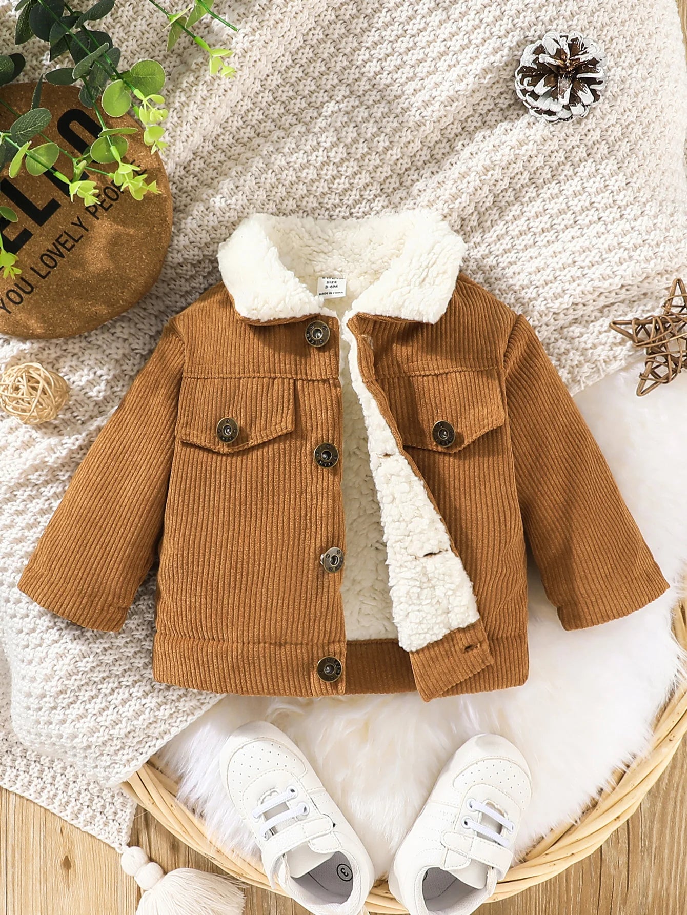 Warm Jacket Outwear For Newborn Baby Boy 0-3 Years old Casual Fashion Winter Cotton Coat Long Sleeve Toddler Kids Clothes