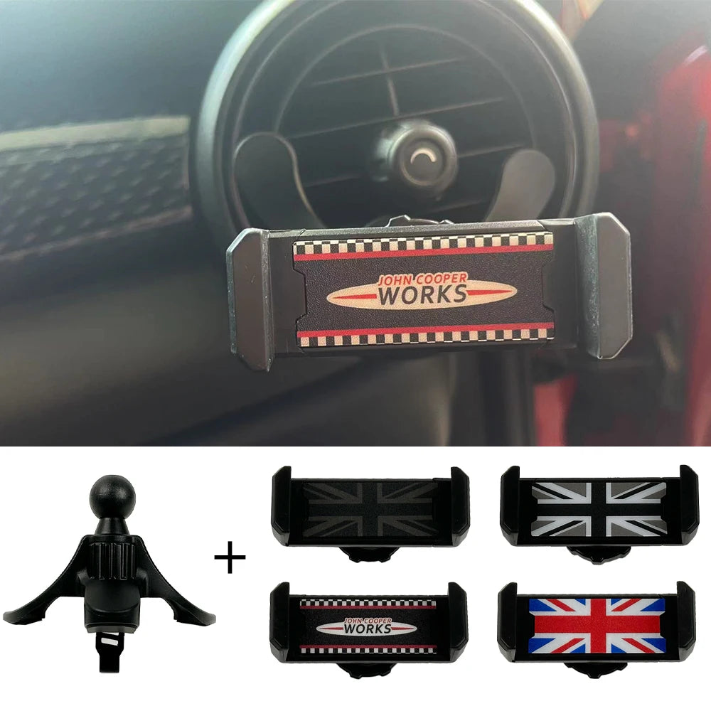 Universal For Mini R55 R56 R57 R60 R61 R58 R59 Clubman Countryman Car Phone Holder Air Vent Phone Mount Accessories