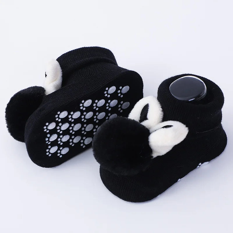 2Pcs Set Baby Socks Headband Cute Plush Ball Newborn Short Socks Cute Kids Baby Girl Hairbands Socks Photo Props