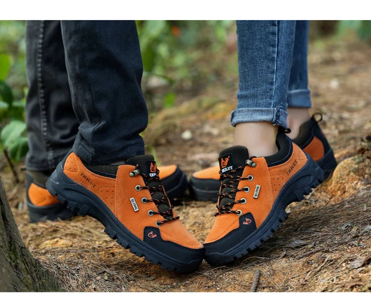 High Quality Outdoor Walking Sneakers Rubber Sole Suede Leather Men Hiking Shoes Durable Leather Climbing Shoes Zapatillas 36-47