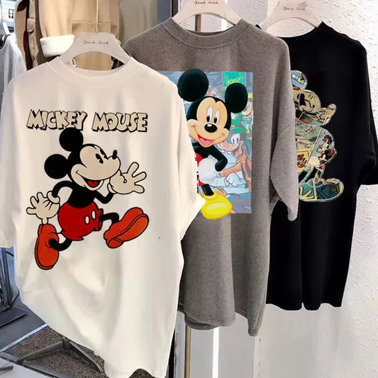 Anime Women Kawaii Mickey Mouse T Shirt Men Cute Minnie Mouse T-shirt Unisex Couple Tshirt Graphic Top Tees Male Female