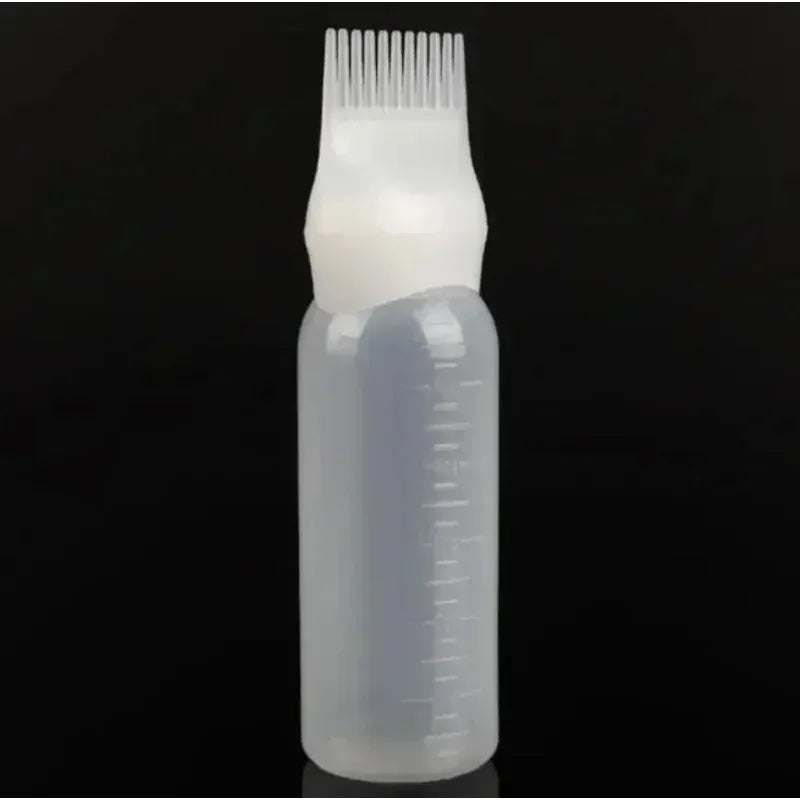 120ML Hair Dye Applicator Bottles Portable Hair Roots Massager Plastic Dyeing Shampoo Bottle Oil Comb Brush Hair Coloring Tools