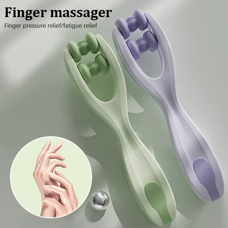 1Pcs 4 Rollers Finger Massager Mini Finger Joints Massager With Elastic Handle For Finger Blood Circulation & Muscle Relaxation